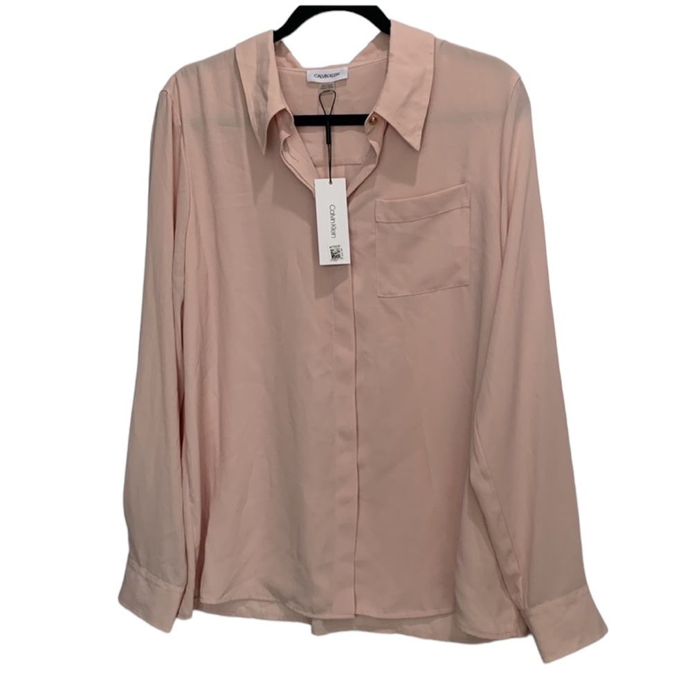 Calvin Klein button down blouse size L